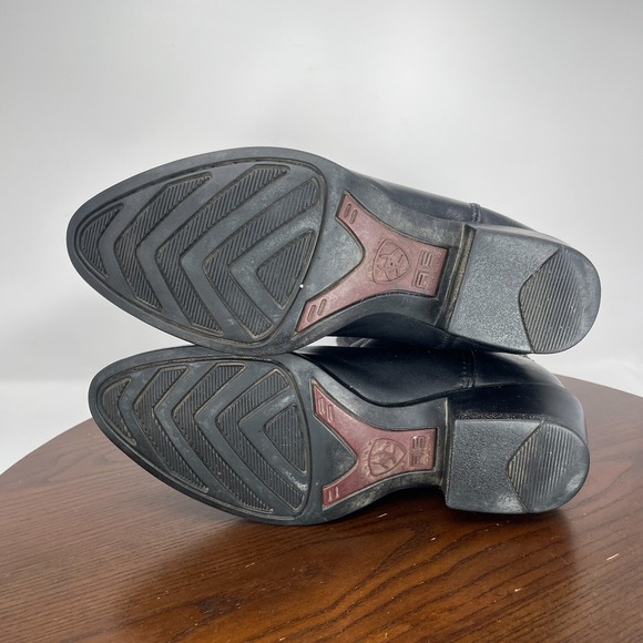 Ariat A2-STAMPEDE Boots Men's 9 Black Leather Pull On Cowboy Western 34228 - Picture 7 of 16